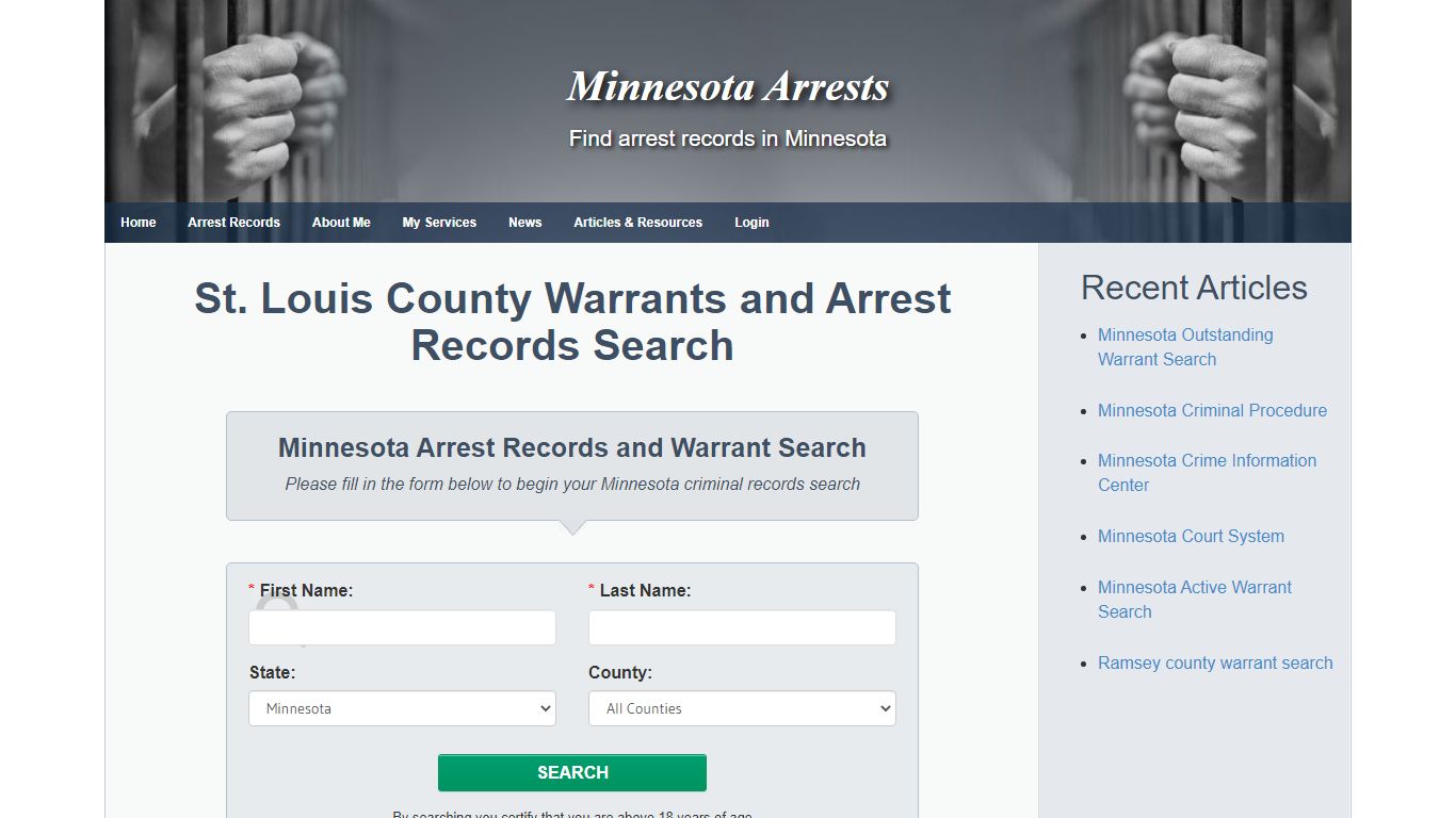 St. Louis County Warrants and Arrest Records Search